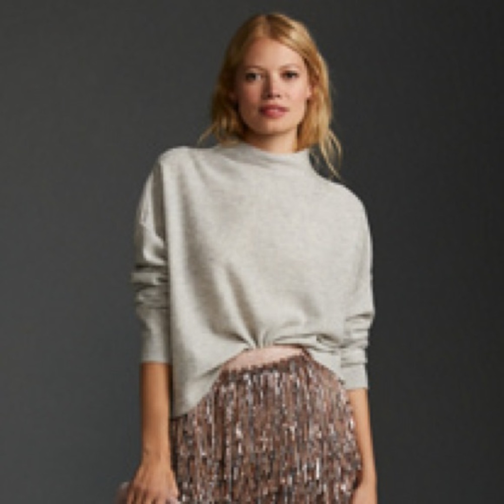 Anthropologie / Alani Cashmere Mock Neck Sweater